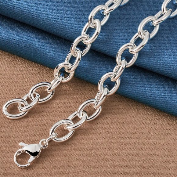 18 Inch O-Ring Chain With Hollowed & Carved Ball .925 Solid Sterling Silver! - Picture 3 of 7